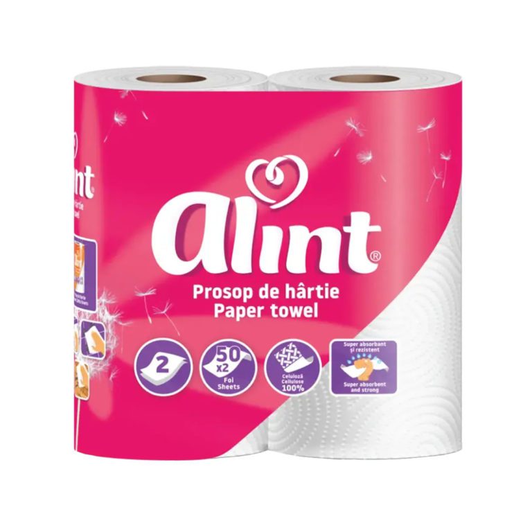 Prosop Alint Practic, 2 straturi, 50 foi, 2 role/set - LaMiCasa