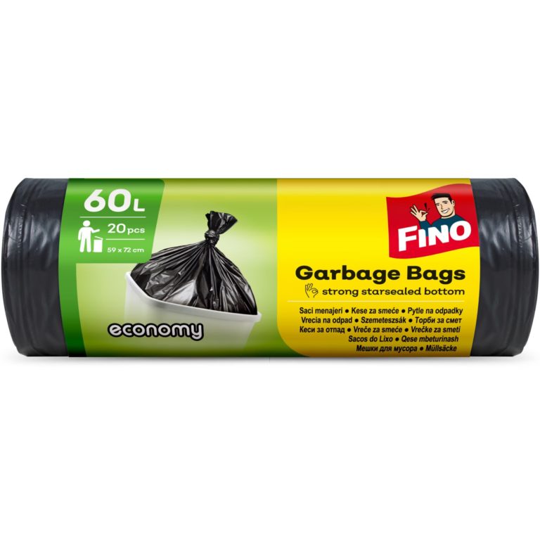 FINO Pungi pentru gunoi HD 60 L 20 BUC - LaMiCasa