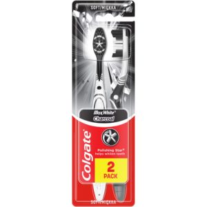 Periuta de dinti Colgate MAX White Charcoal 2 buc. - LaMiCasa