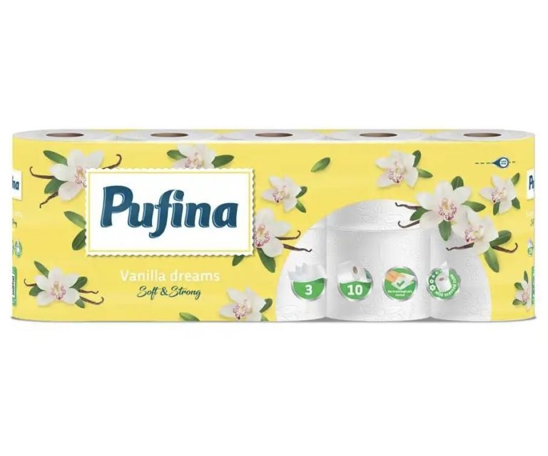 Hartie igienica Pufina VANILLA DREAMS, 3 str. 10 role, 140 foi - LaMiCasa