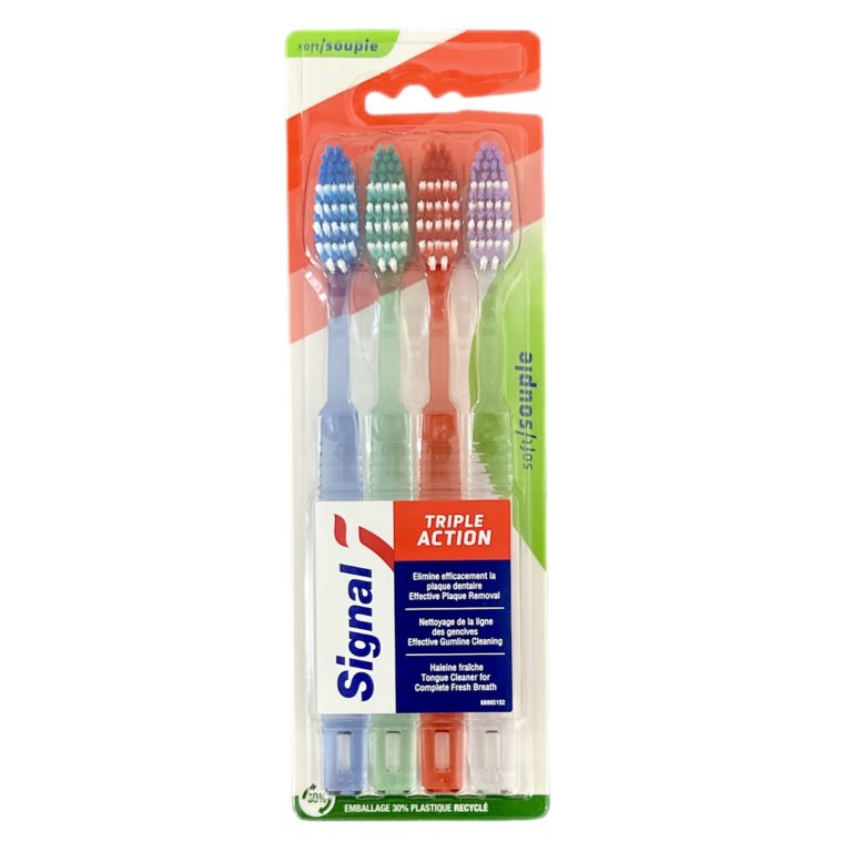 Signal Triple Action periuță de dinți Soft, 4 buc - LaMiCasa