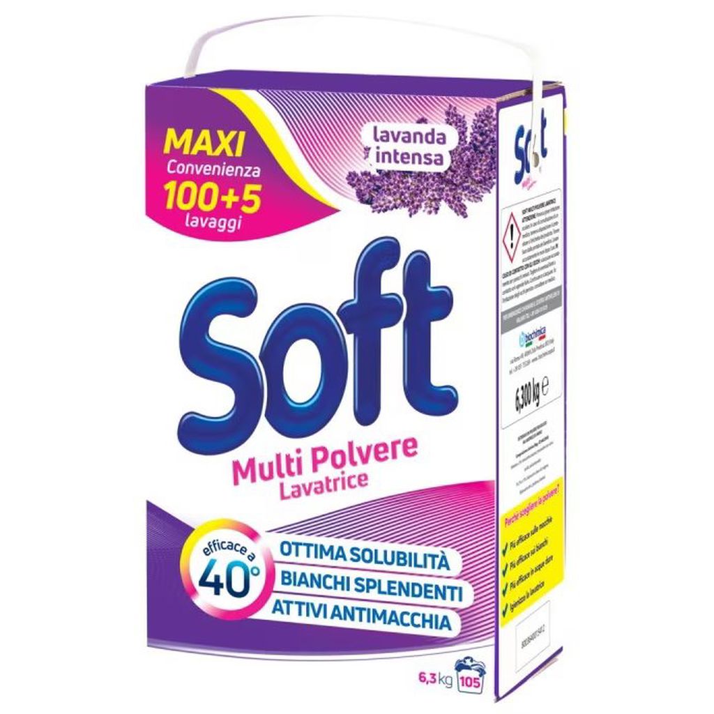 SOFT Detergent pudra LAVANDA 105sp 5.25kg - LaMiCasa