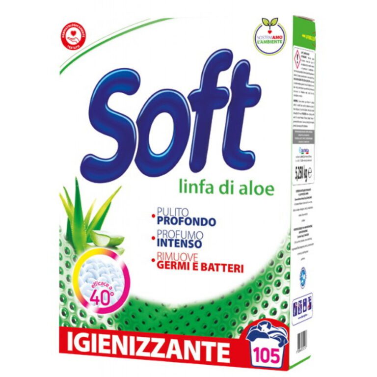 SOFT Linfa di Aloe Detergent pudra 105 spalari, 5.25kg - LaMiCasa
