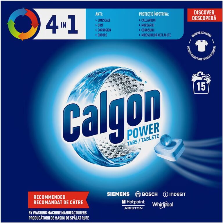 Calgon Power Tabs 4 in 1, 15 buc - LaMiCasa