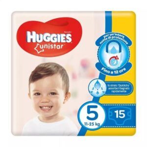 Scutece Huggies Unistar 5 (11-25kg) 15 buc - LaMiCasa