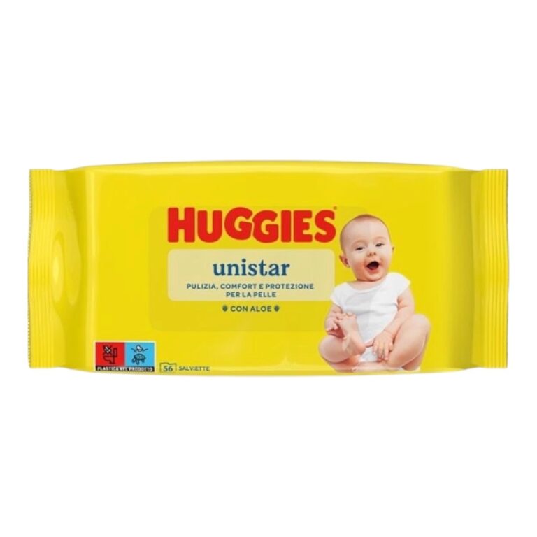 Huggies unistar Servetele umede pentru copii 56 buc - LaMiCasa