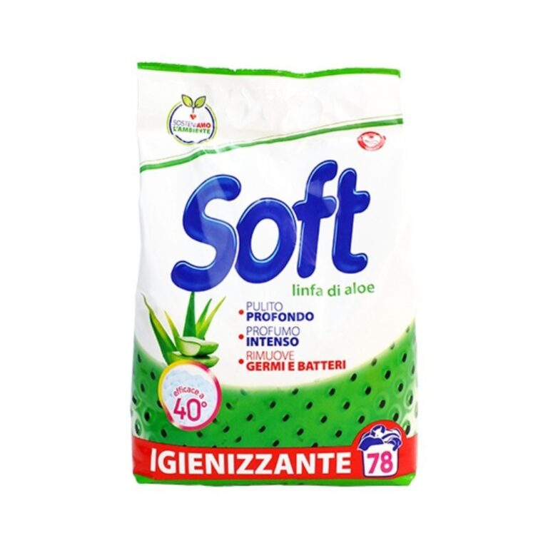 SOFT Linfa di Aloe Detergent pudra 78 spalari, 3.9kg - LaMiCasa