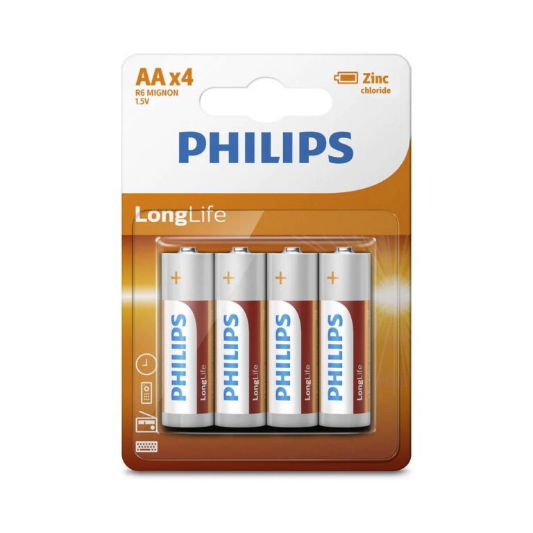Philips Set 4 baterii AA - LaMiCasa