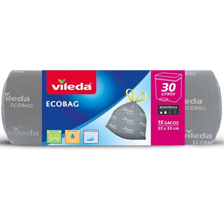 Vileda Pungi pentru gunoi cu miner 30L color 15 buc. - LaMiCasa