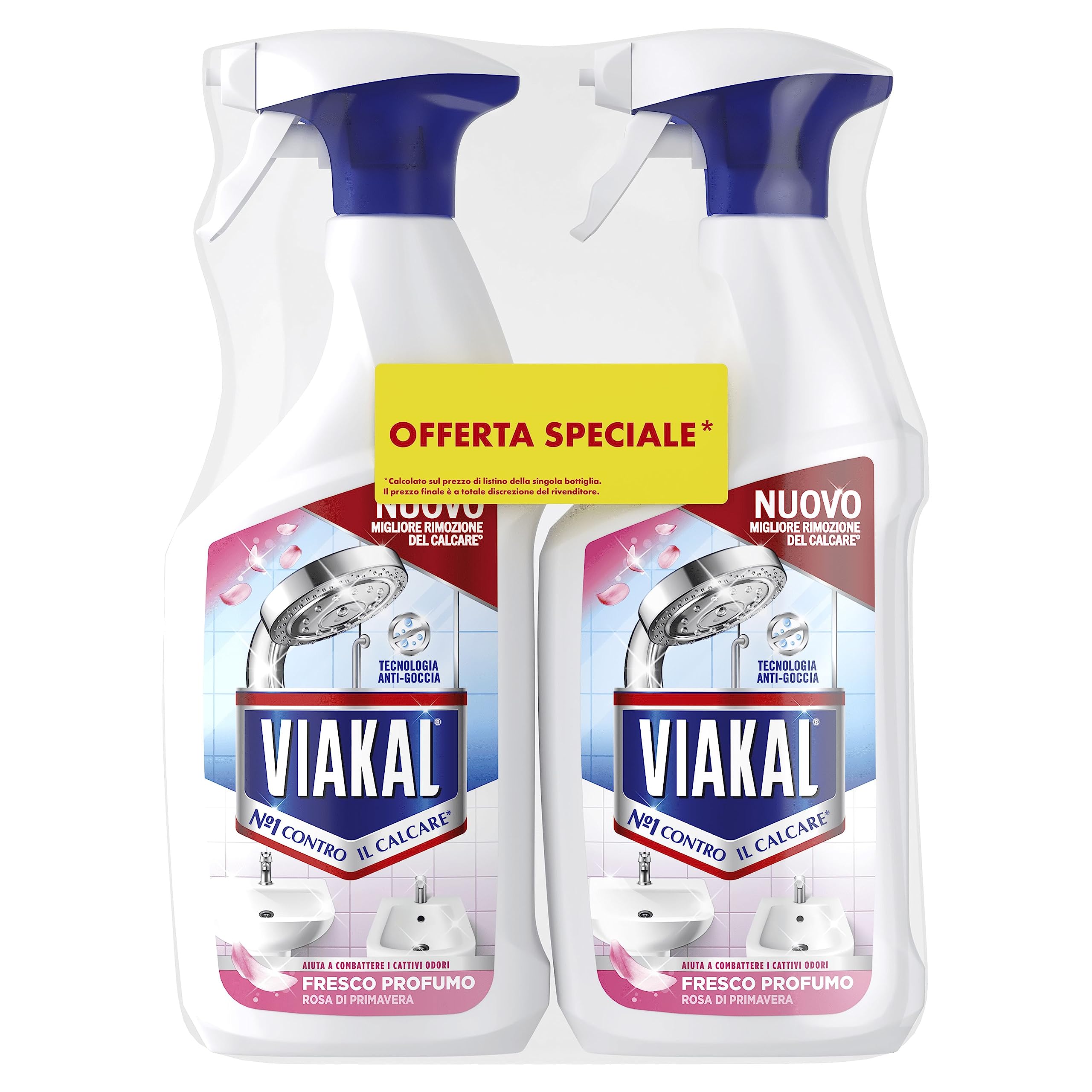 81hFWwyDV8L Viakal Spray Anticalcar Fresco Profumo 2*800ml - LaMiCasa