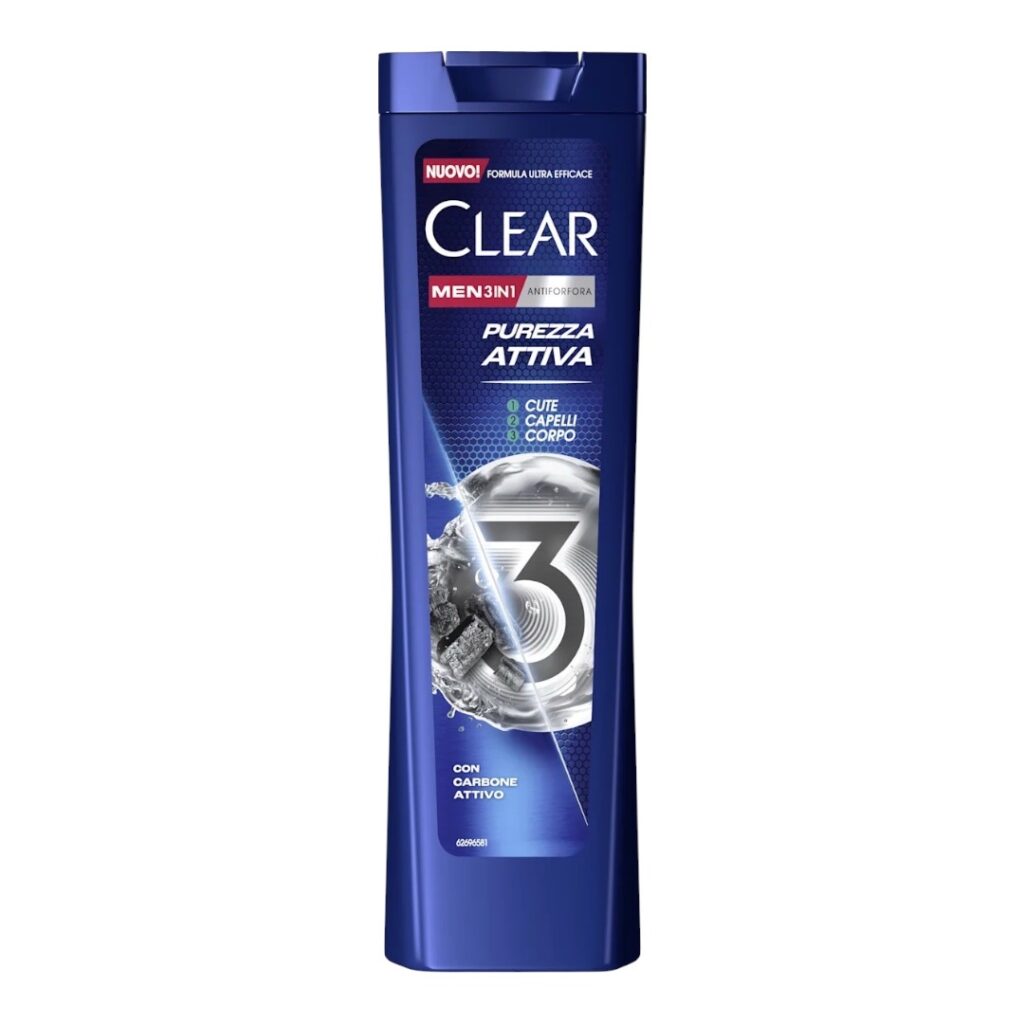 Sampon Clear Men 3 in 1 Purezza Attiva 225 ml - LaMiCasa
