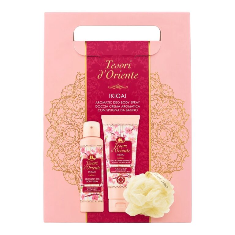 Set Tesori d’Oriente Ikigai Gel de dus&Deo Spray&Burete de baie - LaMiCasa